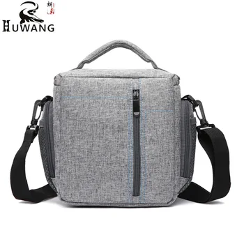 

Huwang 7514# 2018 new canvas camera bag camera bag shoulder bag diagonal digital package outdoor waterproof bag