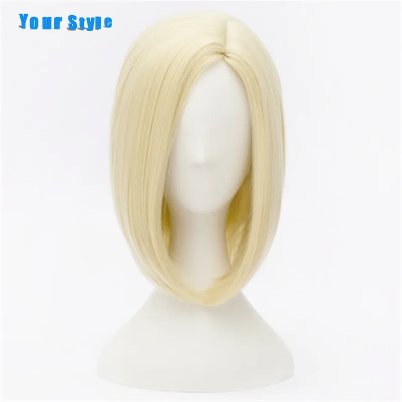 Парики из искусственных волос без шапочки-основы короткий прямые Блондинка парик из вечерние натуральных волос Карнавальные парики