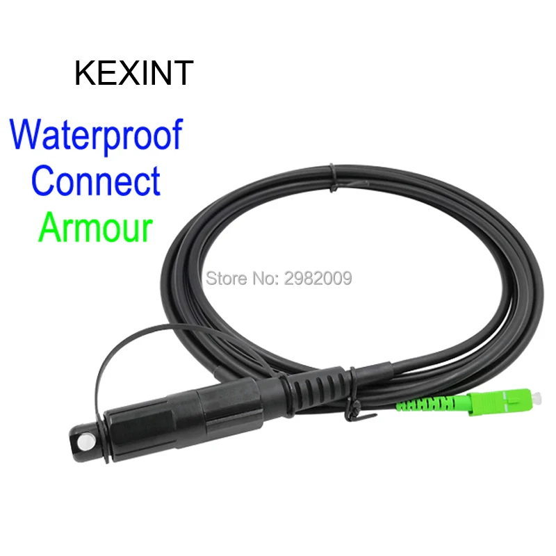 KEXINT FTTH волоконно-оптический патч-корд 3M с кор ning водонепроницаемый IP68 SOS Armour разъем SC/APC/5 шт