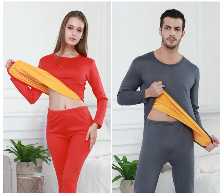 merino wool long underwear Thermal Underwear Men Long Johns fleece Men Autumn Winter Shirt+pants 2 Piece Set Warm Thick Velvet long underwear