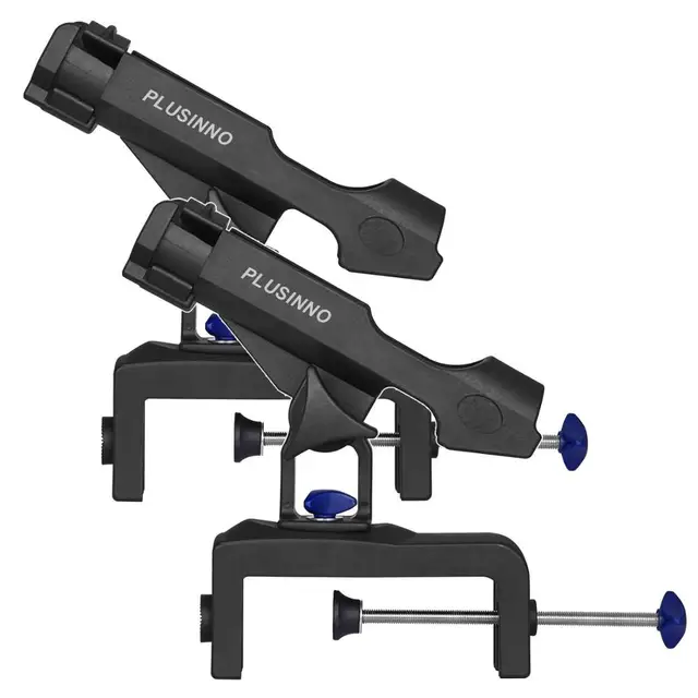 PLUSINNO Fishing Boat Rods Holder with Large Clamp Opening 360 Degree