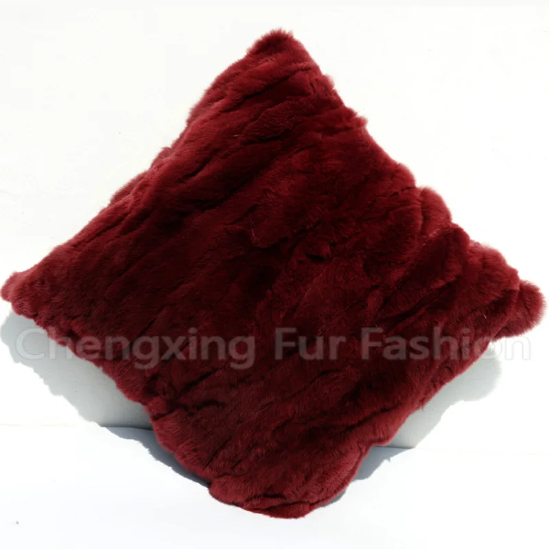 

Free Shipping CX-D-27E Handmade Fashion Rex Rabbit Fur Pillow Cover