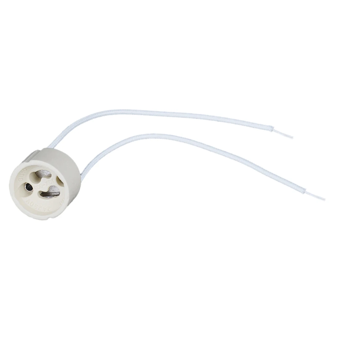 SCLS 50x GU10 Light Bulb Socket Base Wire Connector Ceramic Lamp