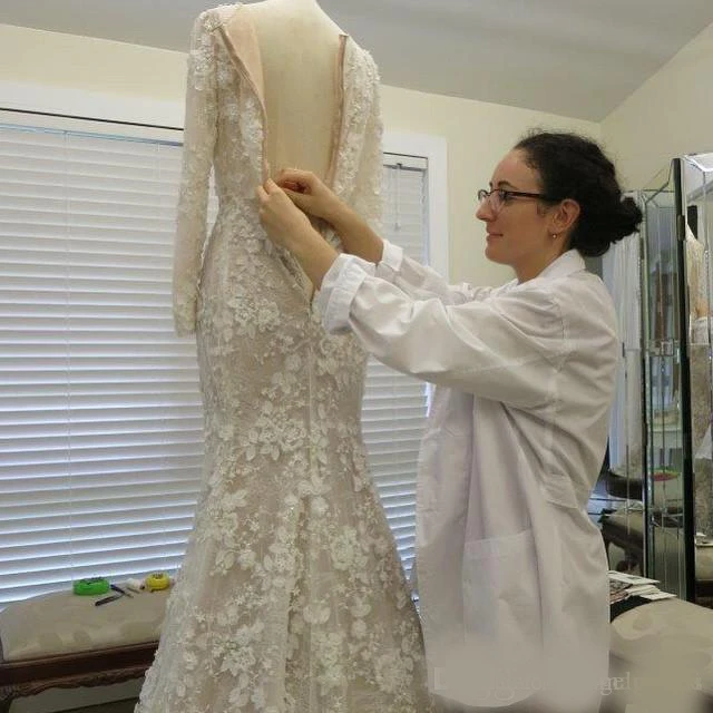 Элегантное Длинное платье русалки рукав Свадебные платья 2019 robe de mariee 3D Цветы кружевное свадебное платье изготовленный на формальный заказ