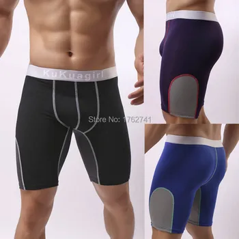 

Men's Long Underwear Athletic Supporter Body Sculpting Sport Pants Boxer Shorts