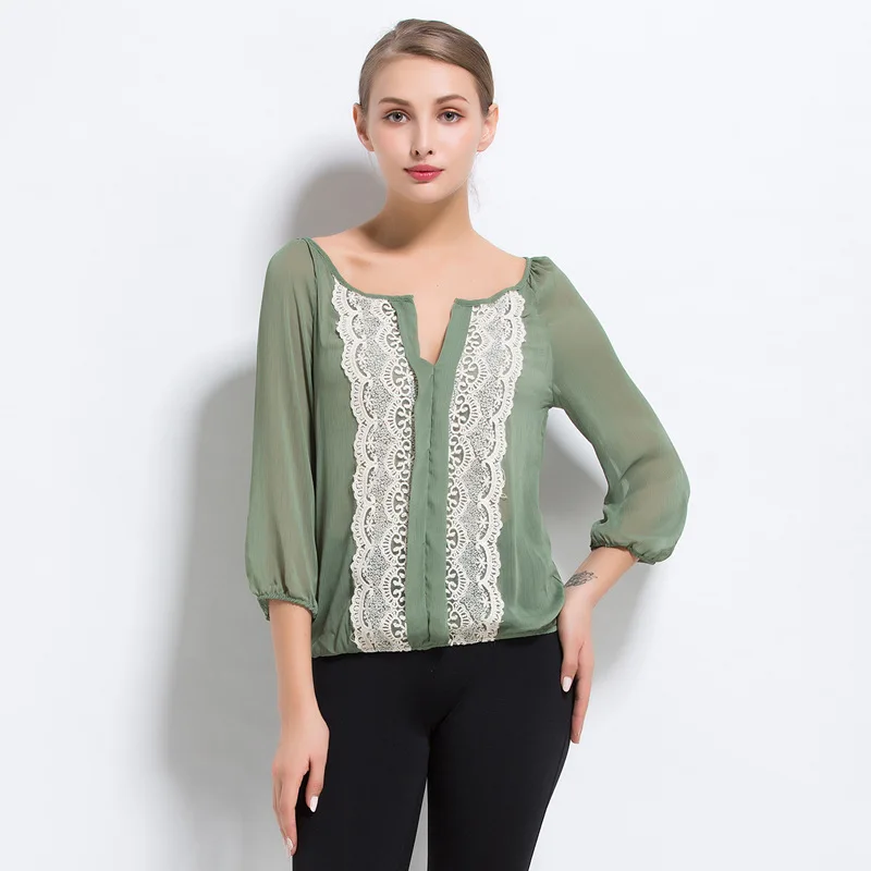 

Jeseca New Casual Lady Chiffon Shirt Loose Autumn Blouses Floral Crochet Female Shirts Lady Blusas Tops Shirt Blouses Fit Tops