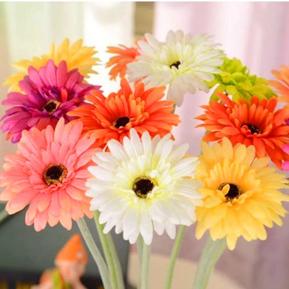 big size artificial gerbera daisy silk flowers for diy scrapbooking