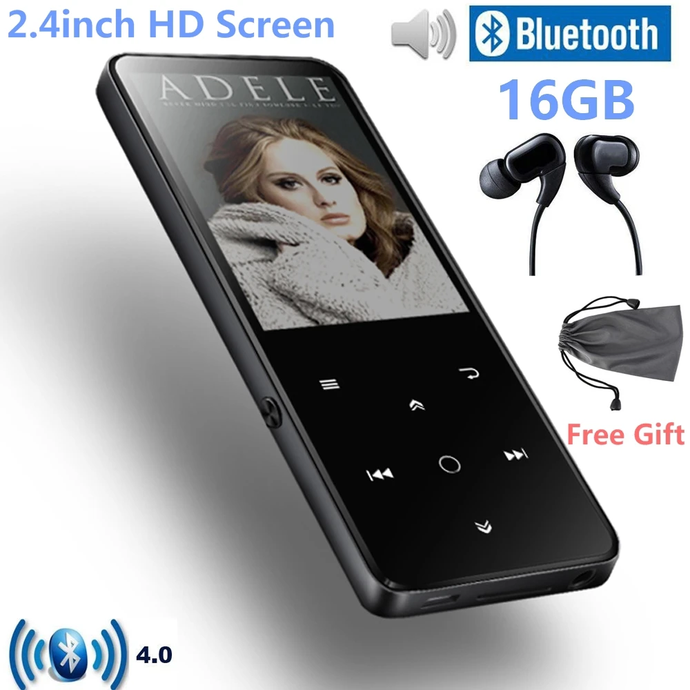 Bluetooth 4.0 MP3 Music Player Built-in Speaker 16G Touch Key 2.4 Inch TFT Color Screen FM/ Voice Recorder Lossless Sound Player Bluetooth 4.0 MP3 Music Player Built-in Speaker 16G Touch Key 2.4 Inch TFT Color Screen FM/ Voice Recorder Lossless Sound Player