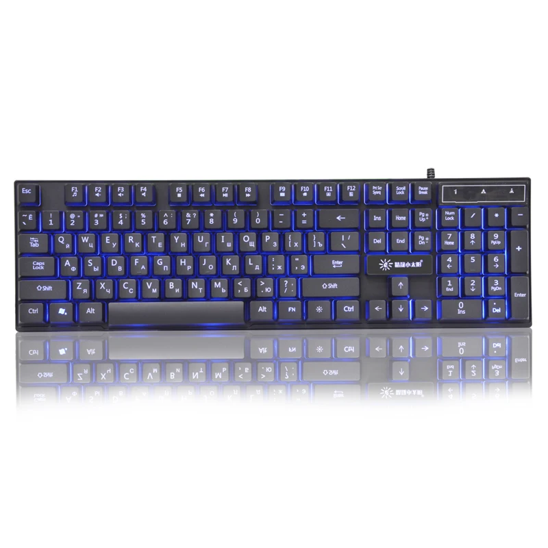 Russian 104 light emitting keyboard Russian keyboard mechanical handle
