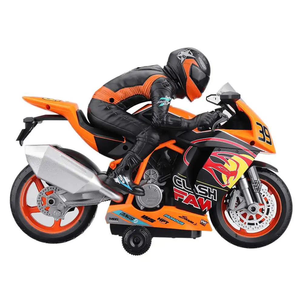 Rc Motorcycle 360 Rotation With Light Sound Car Rtr Model Mini Car Vehicle Outdoor Toys For Boy Toys 1/18 2.4G