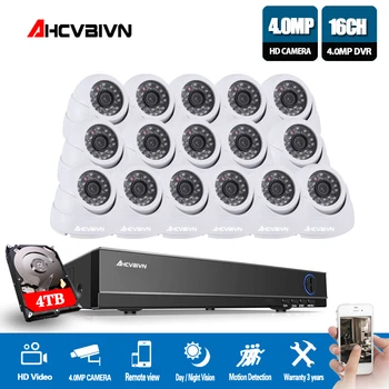 

New Super Full HD 16CH AHD 4MP Home Dome indoor CCTV System Kit 16 Channel Surveillance Camera 4.0MP Security System Kit 4tb hd