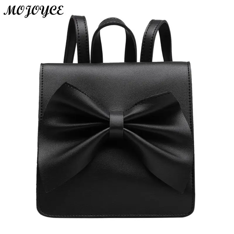 

Cute Casual Bowknot Mini Backpack Women PU Leather Teenage Girls School Travel Shoulder Bag Small Pink Rucksack Mochila Mujer