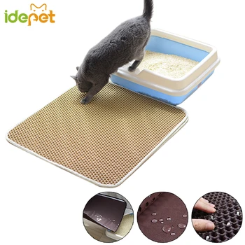 

Cat Litter Mat Double-Layer Cat Clean Sanitary Mats Waterproof Bottom Layer Feeding Bowl Placemat Tray Tidy Sleeping Pad Cat Mat