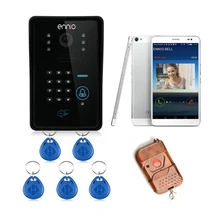 Lector de Tarjetas RFID de Control de Acceso Touch WiFi Inalámbrico Timbre de la puerta Sistema de Intercomunicación Teléfono Video de La Puerta Para El Hogar Cámara de INFRARROJOS WIFI002IDS