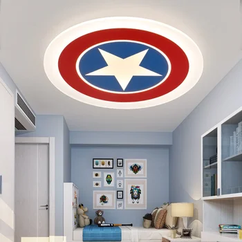 Modern brief American captain children bedroom acrylic LED ceiling lamp home deco colorful kid's room ceiling light fixture macarons ceiling lamps rose colors metal lamp body acrylic lamp shade colorful post modern ceiling light led lighting fixture