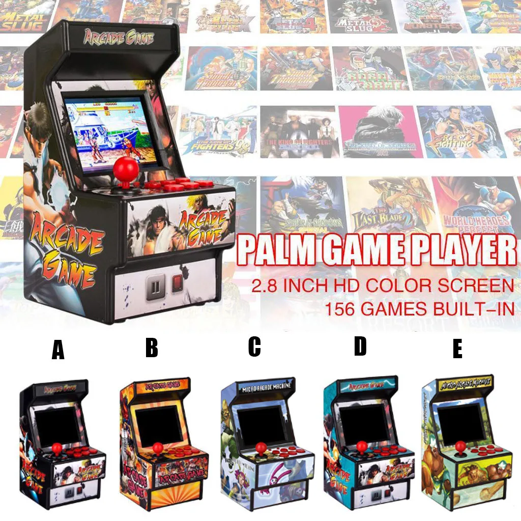 

Retro Mini Arcade Handheld Game Console 16 Bit Game Player Built-in 156 Classic Games For Kids Gift Toy 2.8 inch 8-way joystick