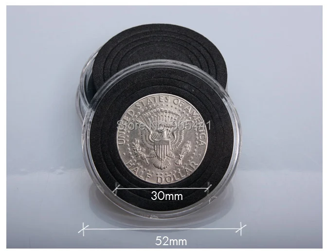 10 капсула для монет держатель монета защитный чехол подходит для США половина доллара подходит для диаметром 20 мм 25 мм 30 мм 35 мм 40 мм круглый черный губка