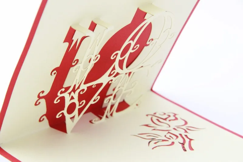 Украшение любовь буквы открытка-раскладушка/3D открытка/открытки ручной работы