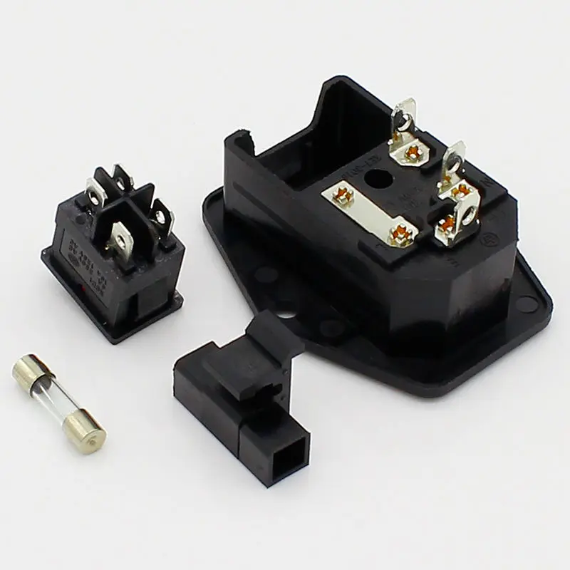 Клавишный Выключатель питания IEC 3 Pin 320 C14 Входная мощность штепсельная вилка