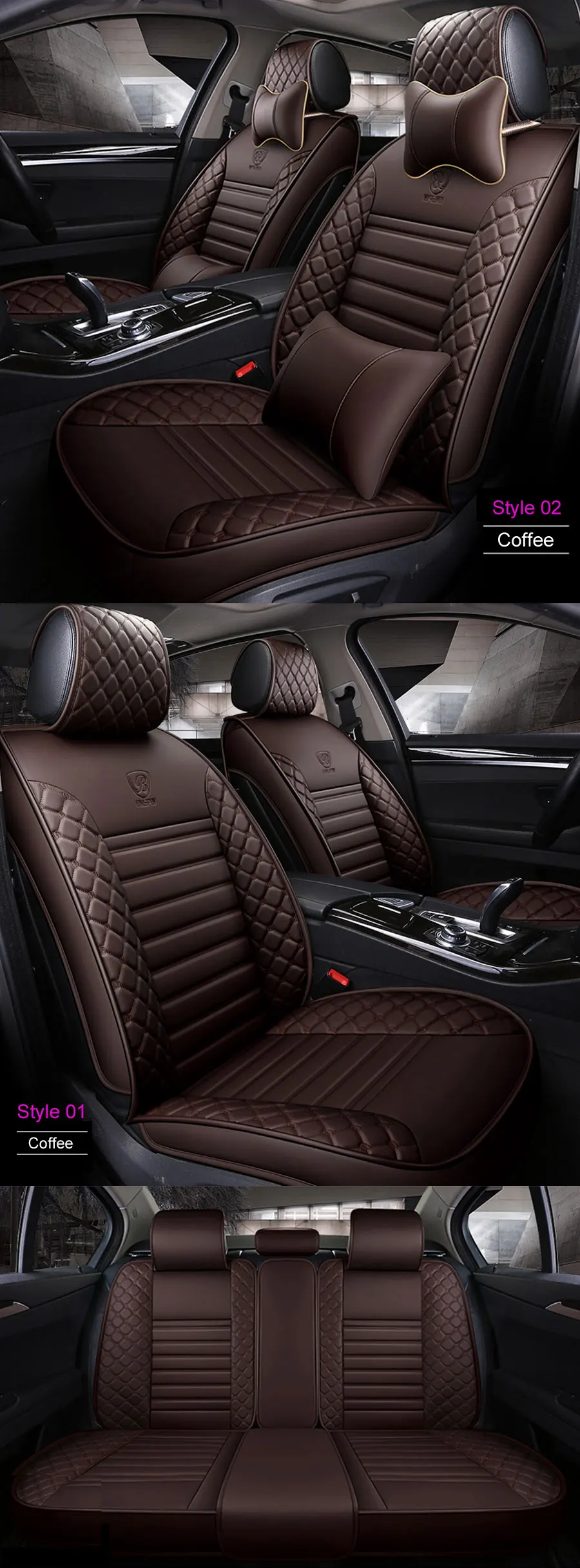 1 набор роскошных чехлов для сидений автомобиля из искусственной кожи для Toyota Corolla Camry Rav4 Auris Prius Yalis Avensis SUV авто аксессуары для интерьера