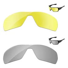 Хромированные серебристые и кристально-желтые 2 шт. Сменные линзы для солнцезащитных очков оправа защита от UVA и UVB