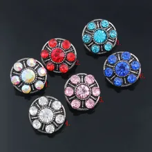 10 шт./лот Кнопка оснастка ювелирной 12 мм металлические кнопки Rhinestone стили кнопки xinnver защелка «сделай сам» Браслеты браслеты ZL022