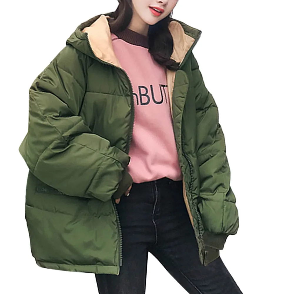 Survêtement Coton Manteaux Femmes Rembourré noir À Veste 2018 Ropa Manteau Army Invierno Hiver rouge rose Parkas gris blanc Mujer Solide Green Dames Chaud Capuche aqYafvSw