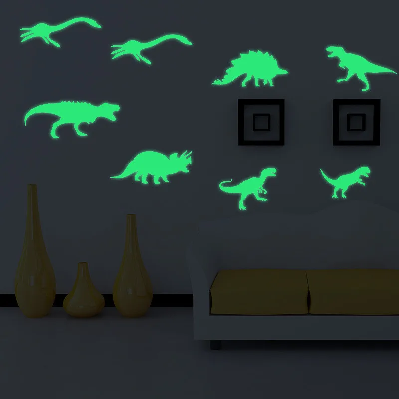 9pcs/set Dinosaurs Glow In The Dark Toys for Children DIY Stickers Ceiling Decal Baby Kids Room PVC Sticker Party Gift 9pcs/set Dinosaurs Glow In The Dark Toys for Children DIY Stickers Ceiling Decal Baby Kids Room PVC Sticker Party Gift