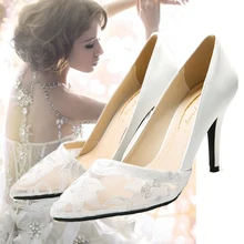 Fashion 2015 spring and summer new arrival flower lace sexy high-heeled shoes shallow mouth gauze thin heels shoes