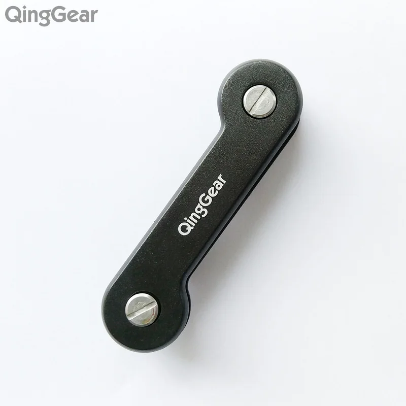 QingGear набор ручных инструментов, держатель для ключей, органайзер для ключей, карманный инструмент, организация с карманом, зажим, брелок - Цвет: Black