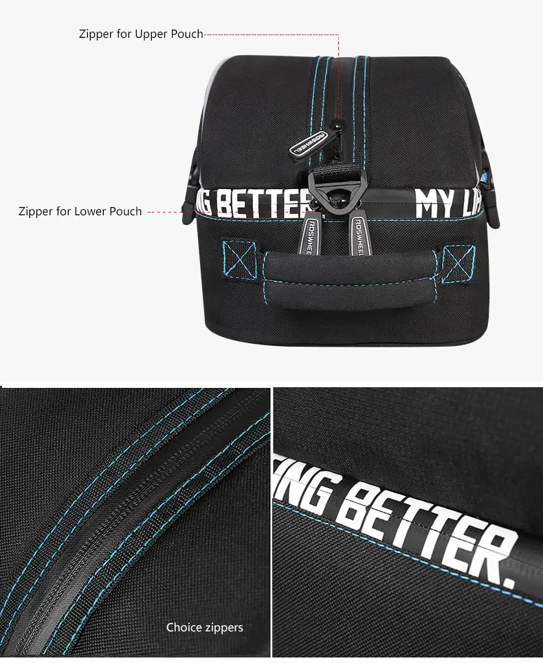 Excellent ROSWHEEL New Bicycle Carrier Bag 8L Rack Trunk Double Layer Bike Luggage Pannier Cycling Storage Handbag Shoulder Strip 141416 1 Excellent ROSWHEEL New Bicycle Carrier Bag 8L Rack Trunk Double Layer Bike Luggage Pannier Cycling Storage Handbag Shoulder Strip 141416 1