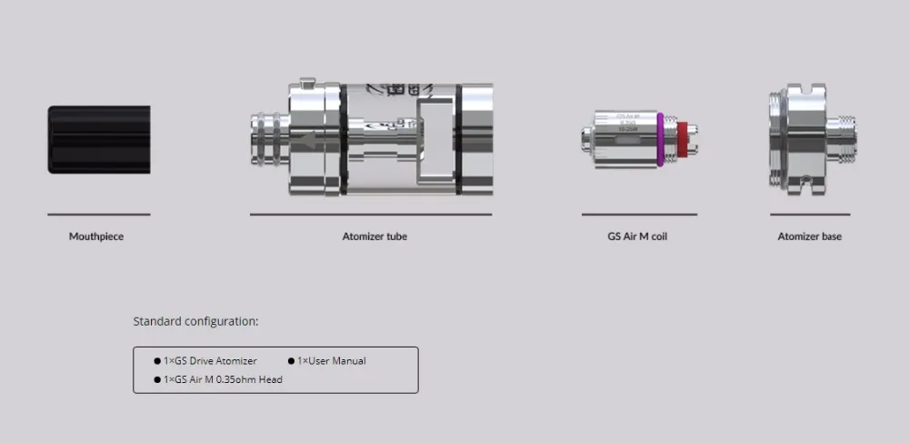 Original Eleaf GS Drive Atomizer 2ml with GS Air M 0.35ohm Head fit Amnis kit for Electronic cigarette 01 (8)