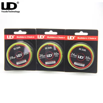 

Youde UD Stainless Steel SS316L Wire 28ga 26ga 24ga (10m/roll) 10m/roll Heating Resistance Wire For RDA RBA Atomizer
