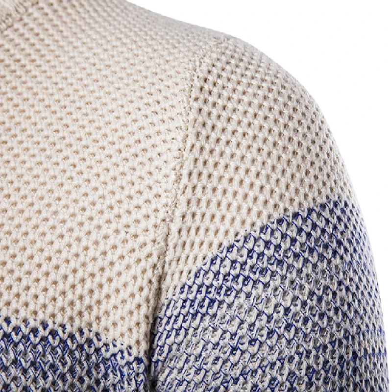 Sweater Men Winter 2018 Casual Striped Pullover Men Plus Size Long Sleeve Knitted O-Neck Gradient Color Sweaters Male S-2XL