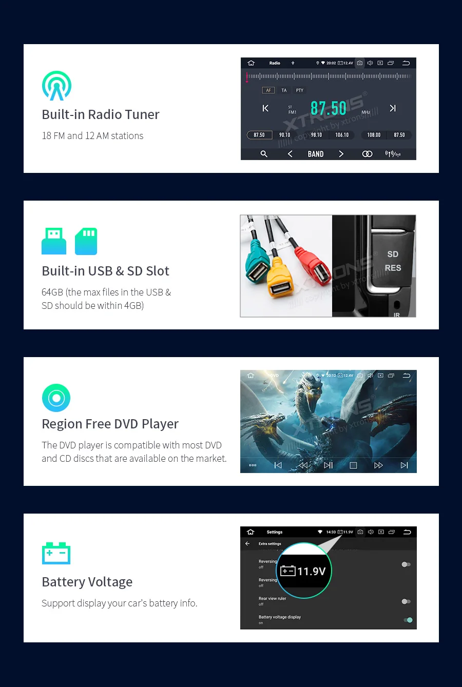 Perfect XTRONS PX6 64GB ROM Android 9.0 Car Stereo Radio DVD Player HDMI for VW Volkswagen Golf Passat Touran Tiguan for Skoda for Seat 18 Perfect XTRONS PX6 64GB ROM Android 9.0 Car Stereo Radio DVD Player HDMI for VW Volkswagen Golf Passat Touran Tiguan for Skoda for Seat 18