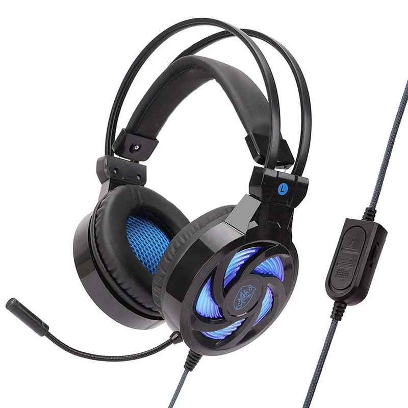 Wired 3.5mm Gaming Headset Stereo High Quality Bass Computer Headphones with Microphone LED Light Fashion Headphone for PS4 PC |