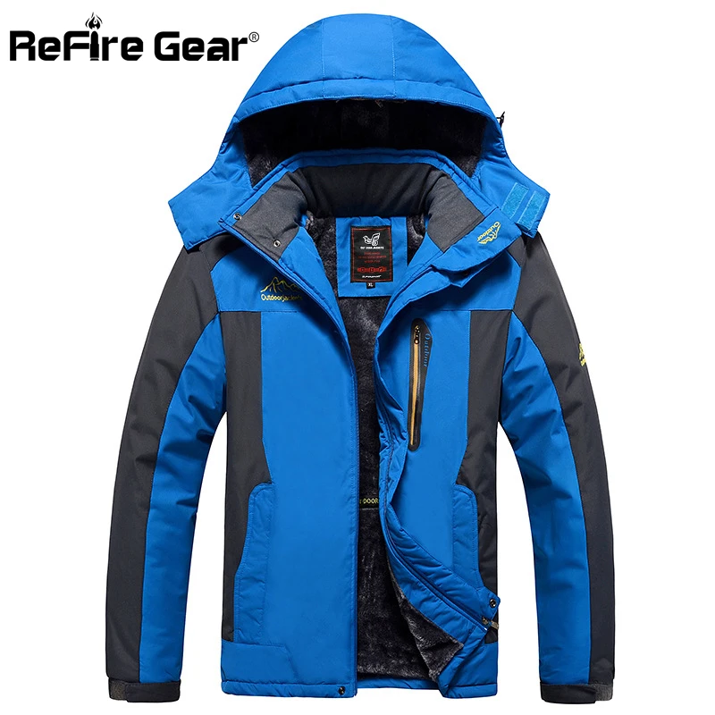 ReFire Gear теплая зимняя куртка Мужская ветрозащитная Водонепроницаемая парка