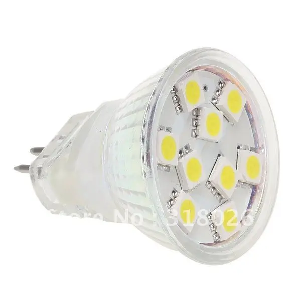 9LED 5050 5060 smd mr11 светодиодные лампы 2 Вт 12 В 24 белый для ландшафтного освещения пятна
