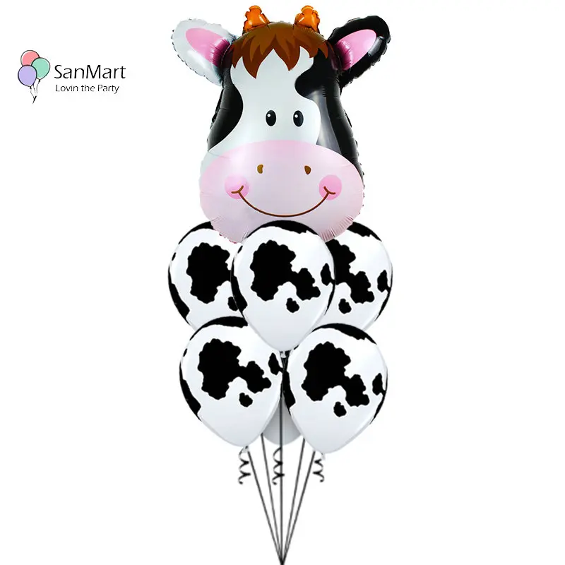 

11Pcs Safari Jungle Animal Cow 1st Birthday Party Balloon Pet Baby Shower Boys Girls Air Balloon Baby Kids Ballon Toys Globos