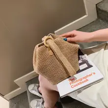 Women Straw Bag Handwoven New Rattan Handbags Knitted Crossbody Bag Tote Hot