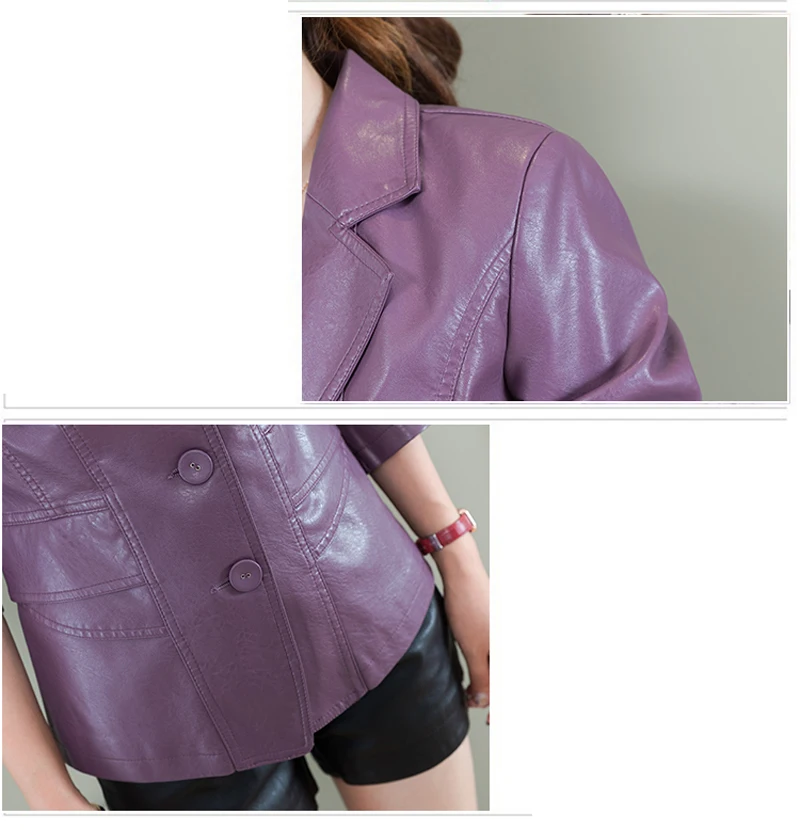 Lucyever размера плюс, Женская куртка из искусственной кожи, верхняя одежда, осенняя мотоциклетная куртка из искусственной кожи с длинным рукавом, модное однобортное черное пальто