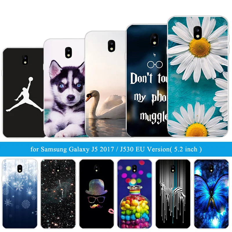 Для Samsung Galaxy J5 2017 Силиконовые ТПУ чехлы для телефонов 5 2 J530F Pro (версия ЕС) Задняя