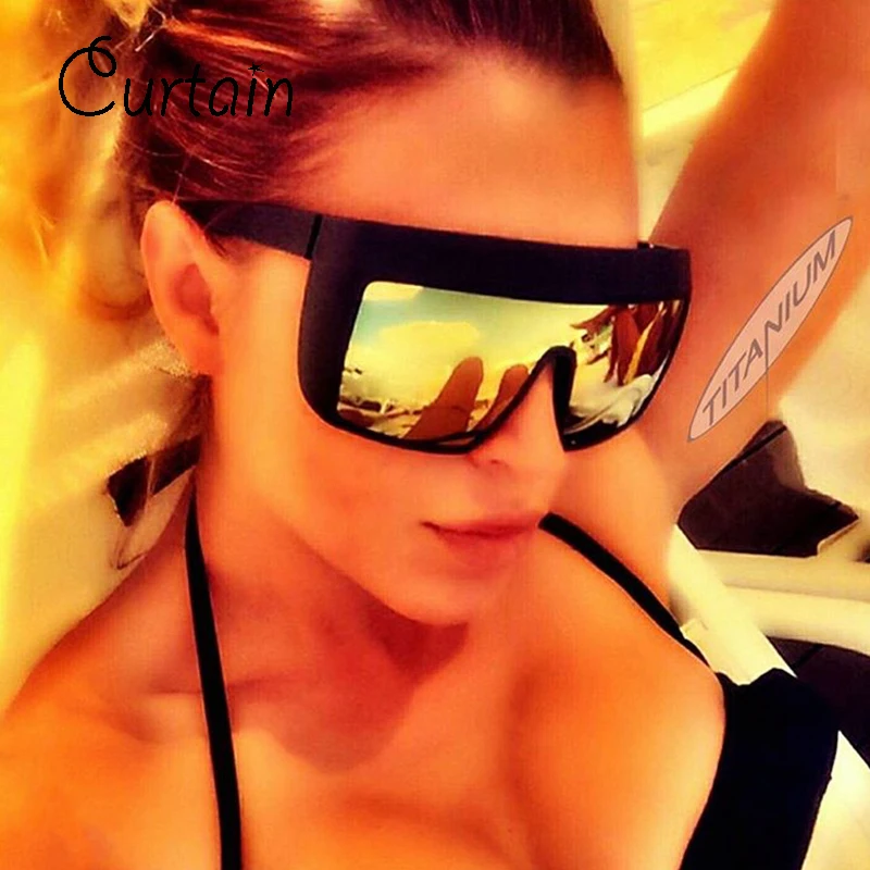 

New Fashion Oversize Acetate Sunglasses Women flat top Square Sun glasses Retro Glasses