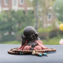 Милый маленький монах украшение автомобиля аксессуары для автомобиля Майтрея Будда керамические украшения