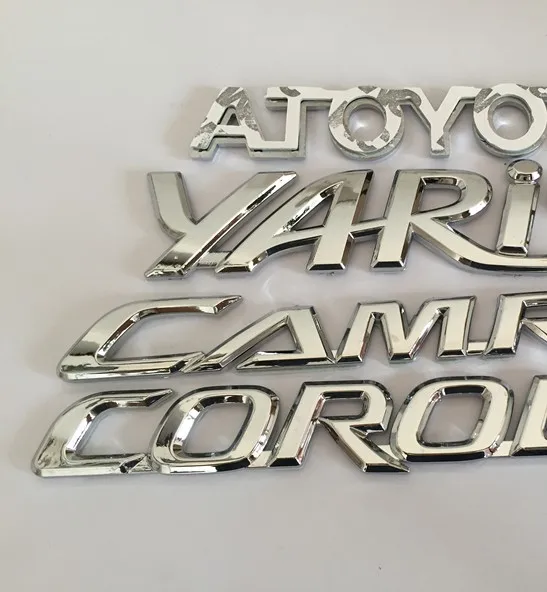 

1pcs ABS Chrome car Letter Rear trunk Decals Emblem badge sticker Decal Car styling auto Accessories