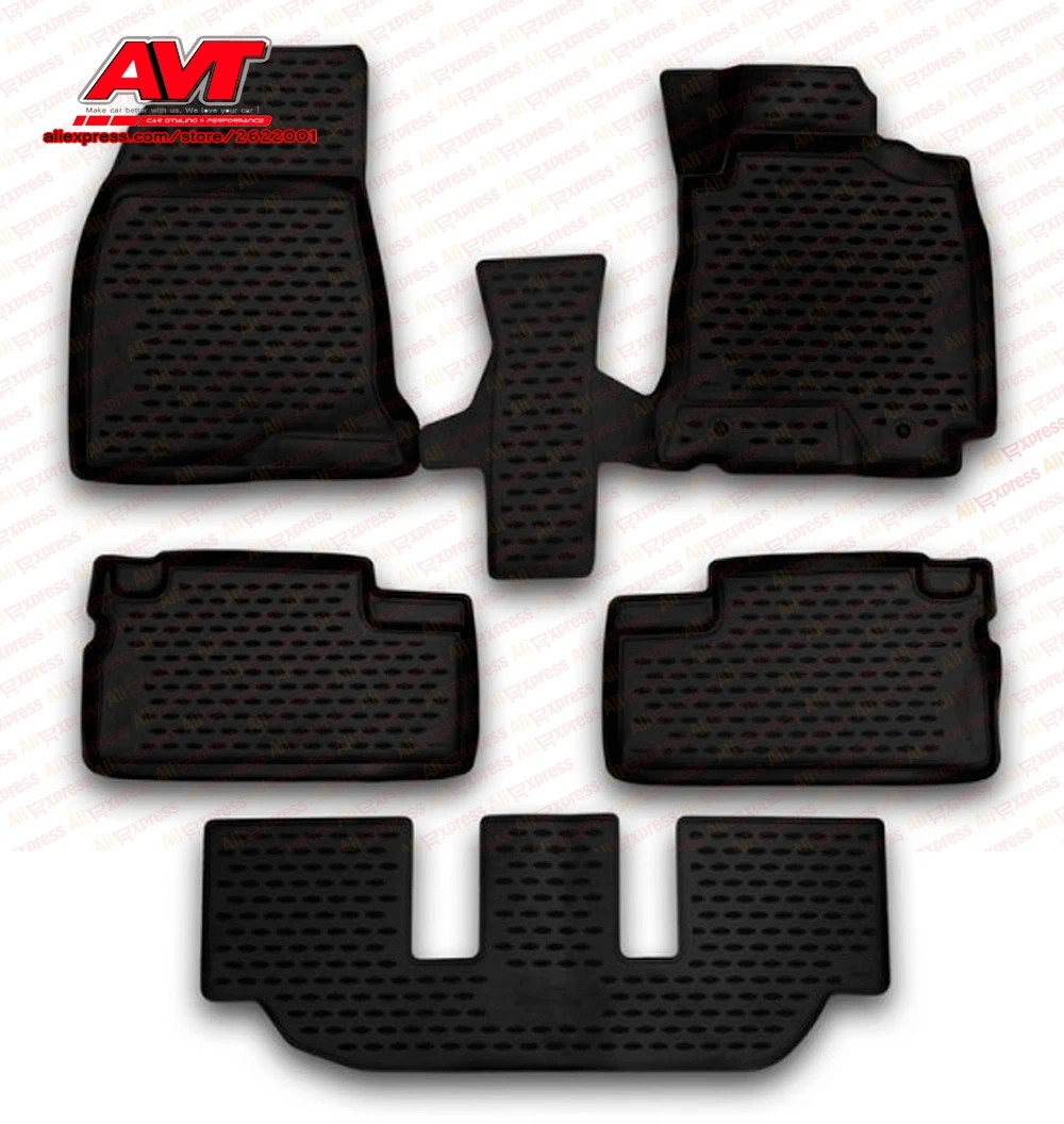 Floor Mats For Toyota Wish 2003 2009 5 Pcs Rubber Rugs Non Slip