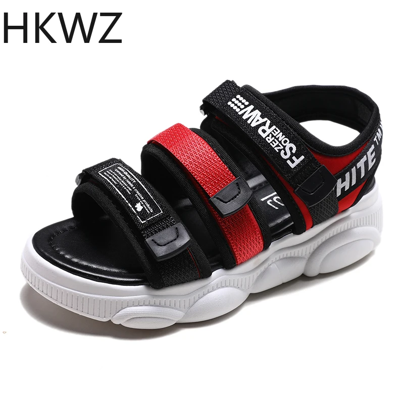 

Summer Muffin Thick-bottomed Open Toe Casual Sandals Colorblocked Cloth Heighten Sports Sandals Comfort Gladiator Sandals 5CM