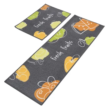 

Honlaker Wear-resistant Absorbent Kitchen Mat Antifouling Anti-slip Kitchen Rug Fashion Polyester Kitchen Floor Mat