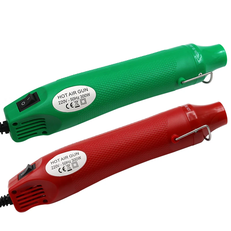 color 220V DIY Using Heat Gun Electric Power tool hot air 50hz 300W temperature Gun with supporting seat Shrink Plastic DIY tool 4