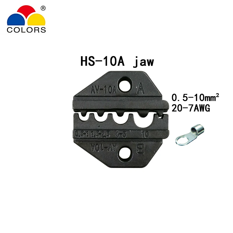 Обжимные клещи для Щековой 230 мм плоскогубцы большинства типов неизолированные терминала HS-1016 HS-10 HS-101 HS-10A высокая твердость челюсти инструменты - Цвет: HS-10A jaw